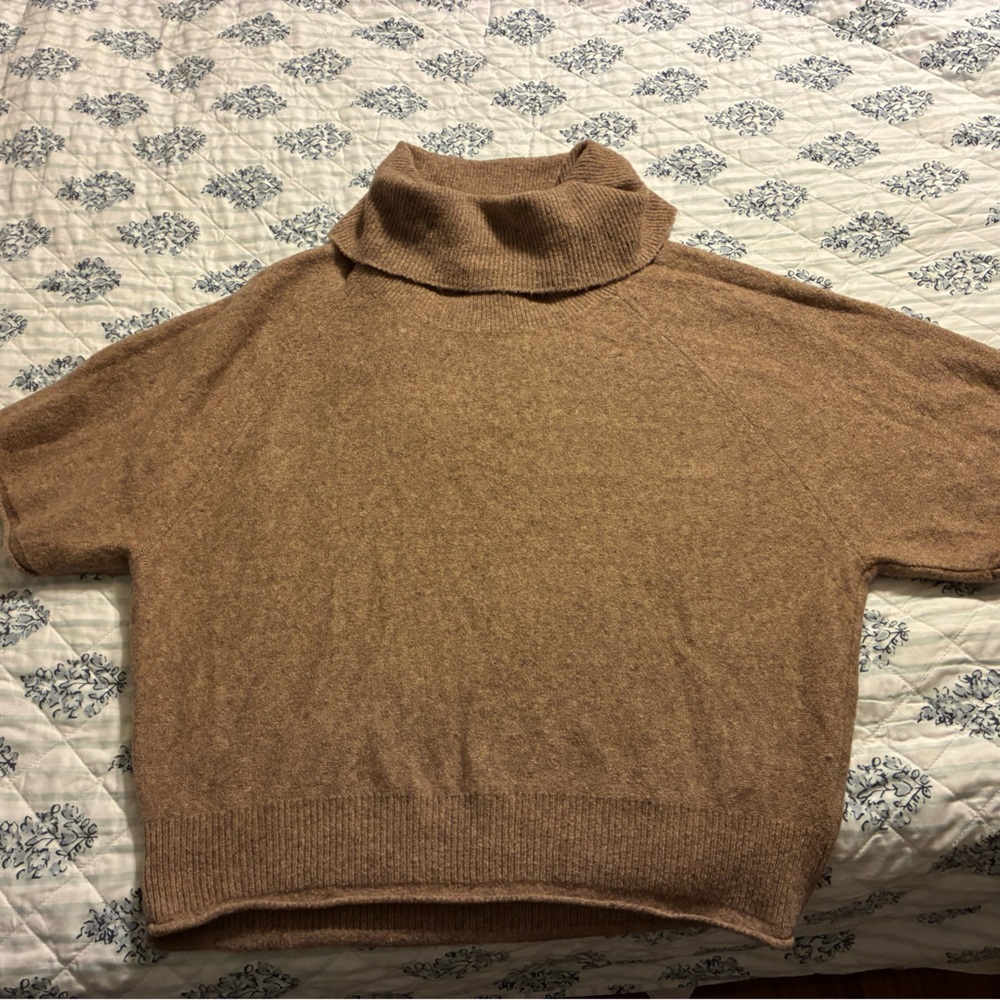 Anthropologie’s Pilcro Womens Tan Cowlneck poncho Sweater